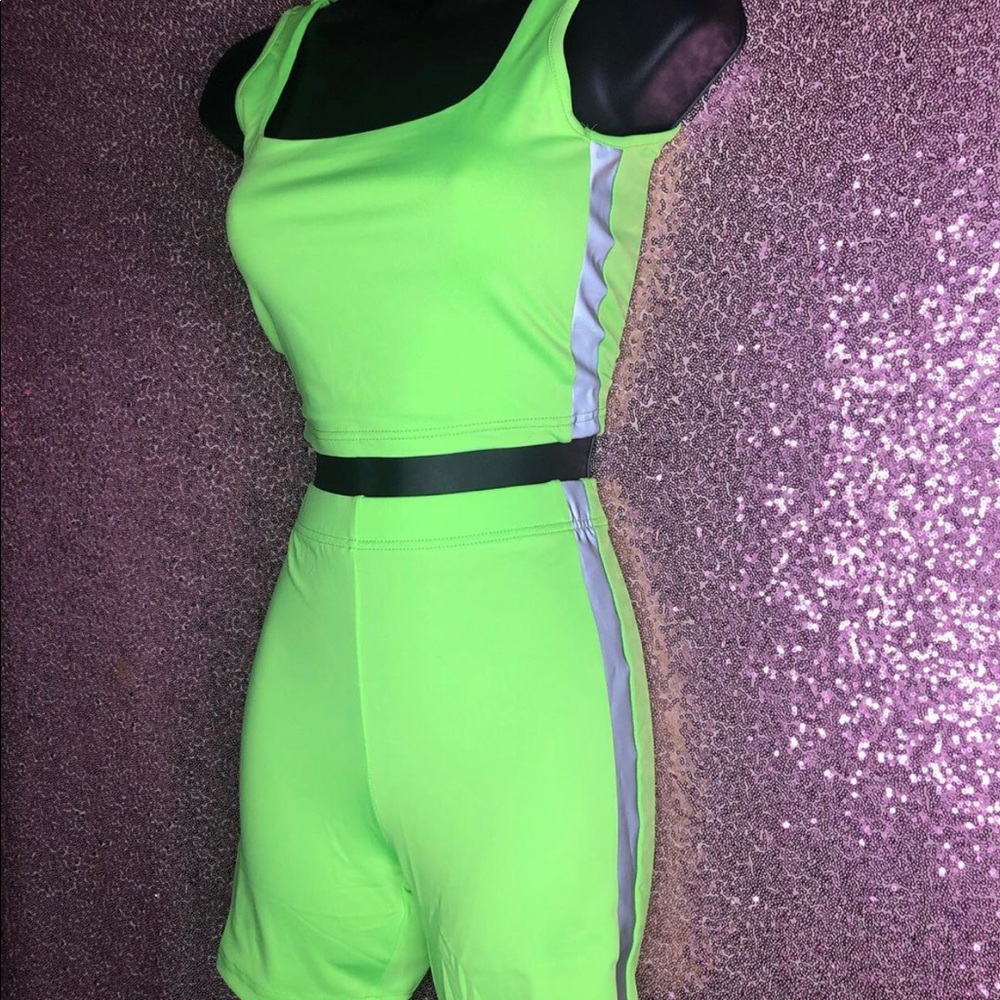 Neon green two piece